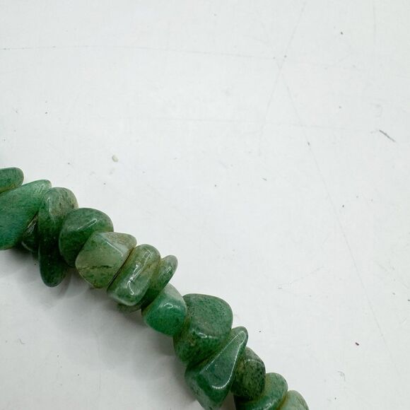 Vintage Aventurine Stone Chip Long Beaded Necklace Barrel Clasp 28” - Picture 8 of 9